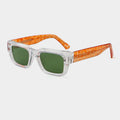 Fashion Designer Hip Hop Contrast Color Thick Rectangle Propionic Temple Men and Women Shades PC Material Sunscreen Sunglasses