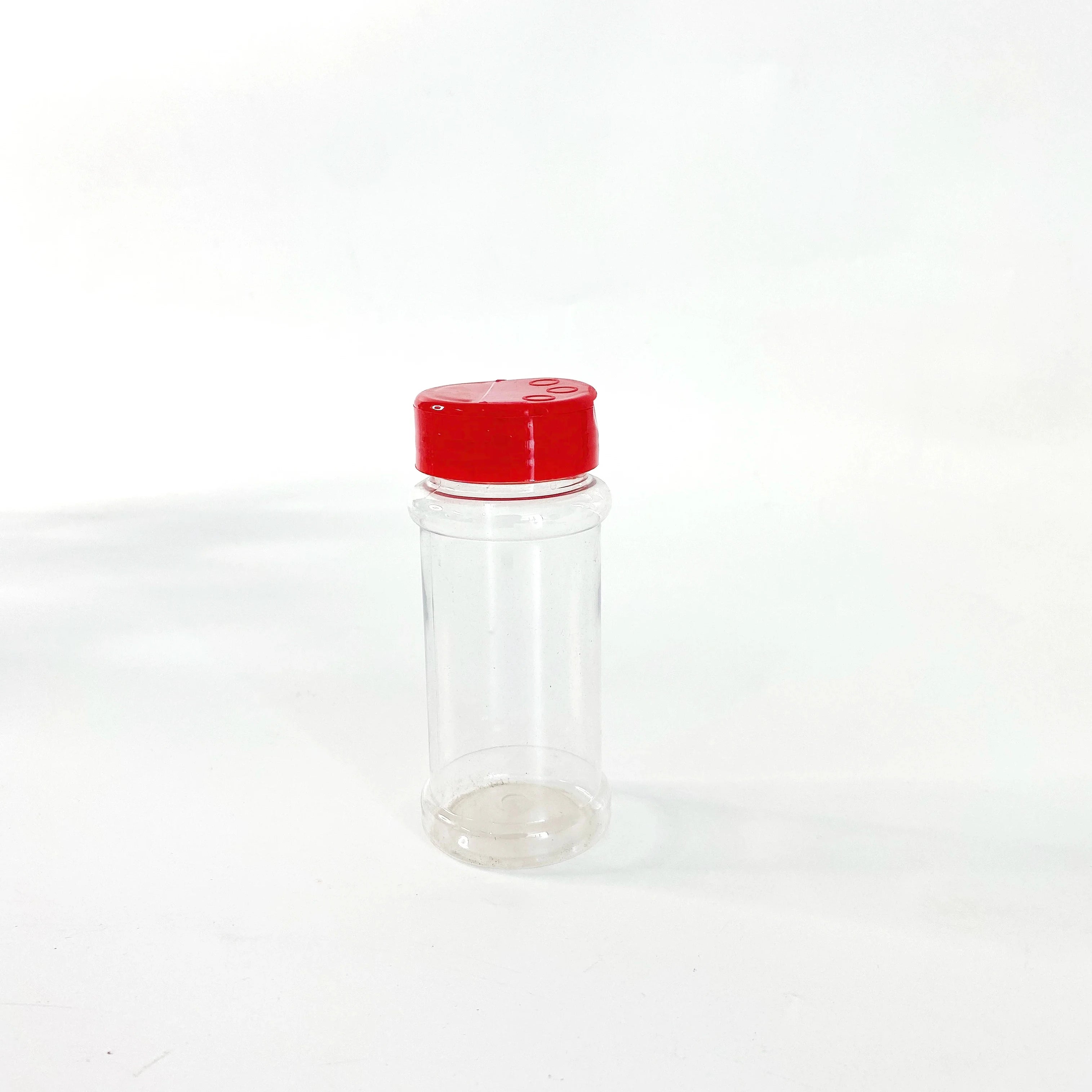 Wholesale Customized 200ml Transparent PET Spice Shaker Bottle Customized Plastic Spice Bottle
