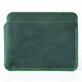 Wholesale Factory Vintage Open Slip RFID Blocking Genuine Leather Card Holder Customized Logo Color Unisex Cowhide Wallet Stock