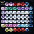 Custom Wholesale Gem Gra Colored Red champagne Green pink Asscher Cut Loose Stones Moissanite Mossanite Diamond with Certificate