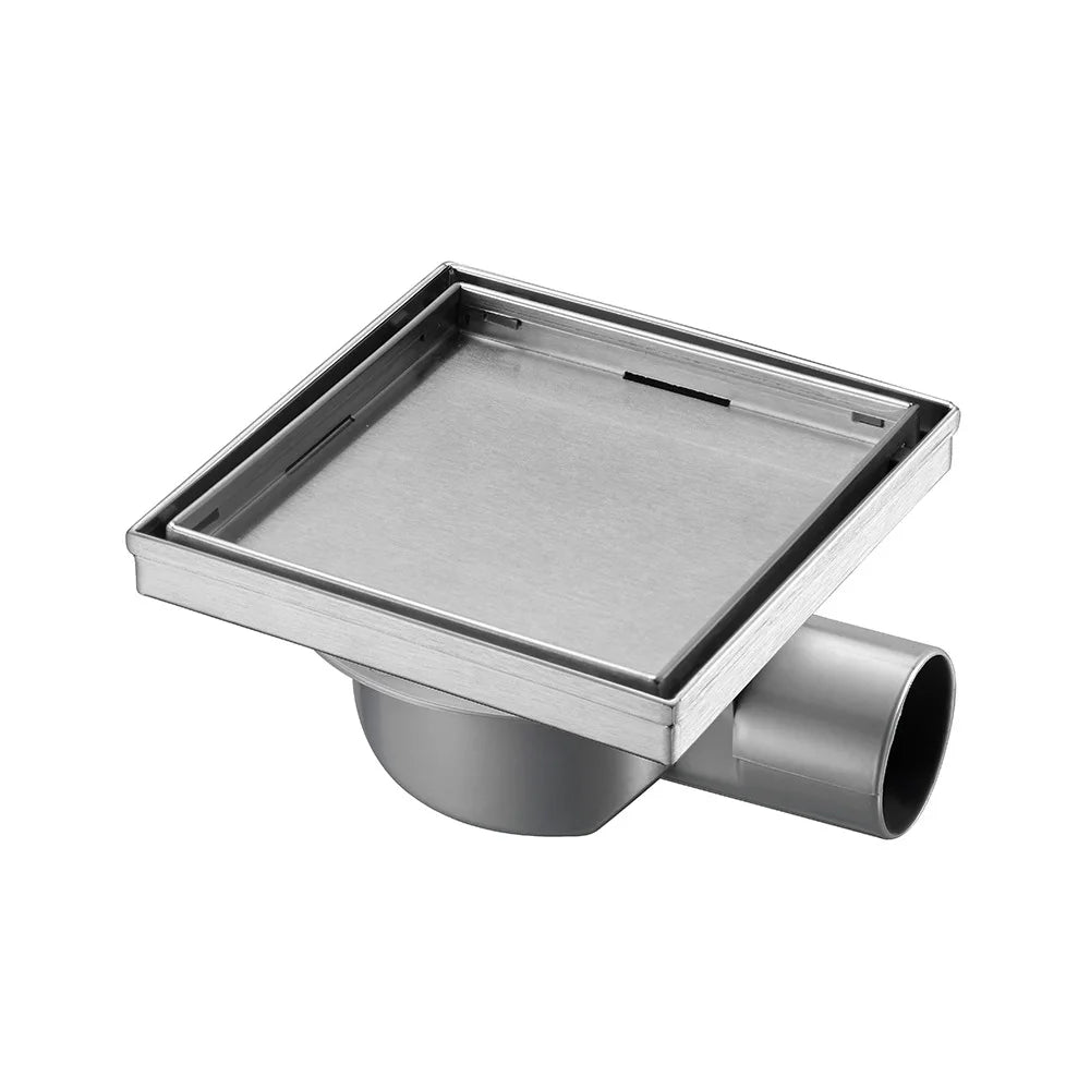 Anti-Odor & Anti-Clogging SS 304 Shower Drain Durable Brushed Invisible Floor Drain for Bathroom Tile square Floor Drain