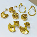 High Quality New Fashion Design European Vintage 18k Gold Plating Stainless Steel Pendant Earrings Women 202211S