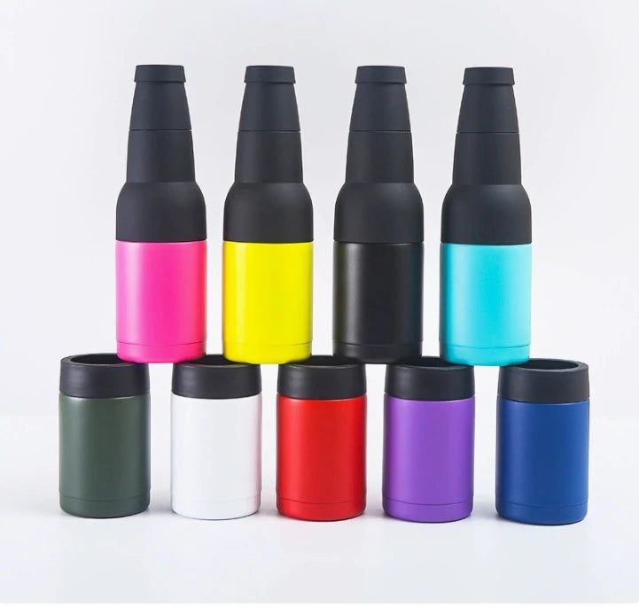12oz 14oz 16oz Wholesale Sublimation Double Walled Vacuum Insulated 304 Stainless Steel Beer Bottle Can Cooler Beer Opener