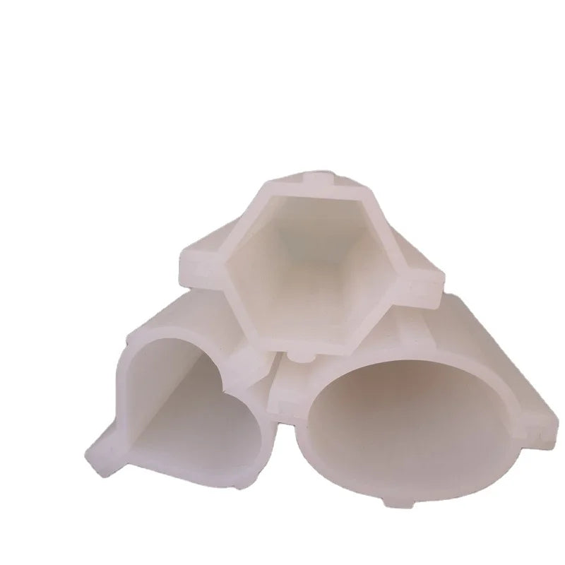 Non Stick Oval/Heart/Square/Hexagon /Flower Big Tube Column Silicone Soap Candle Mold for  DIY Soap Making Supplies