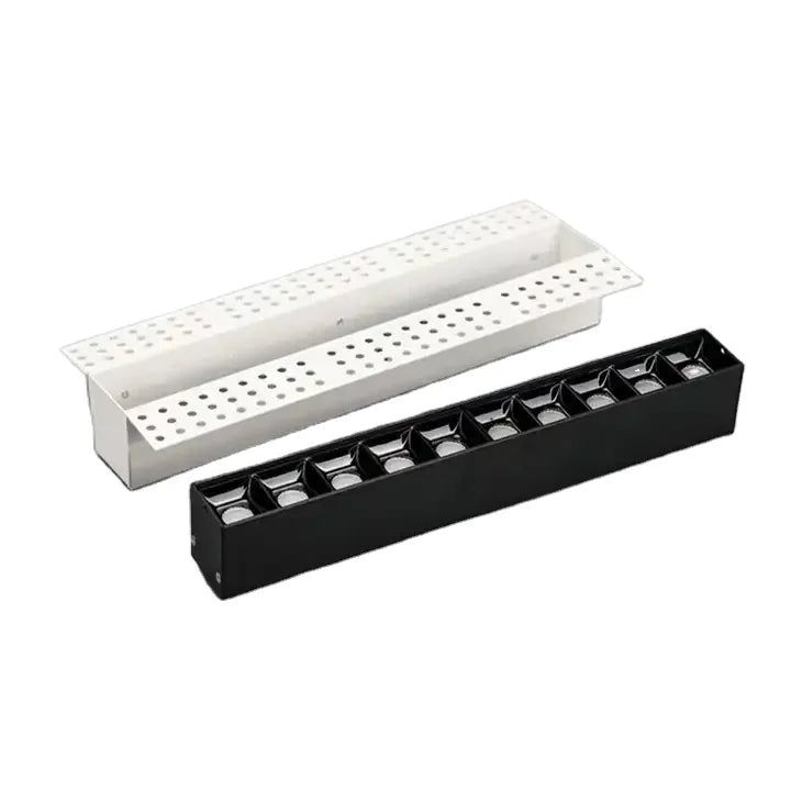 Modern Design Aluminum Alloy Embedded LED Profile Wall Washing Line Spot Light 5W 10W 20W Rectangular Borderless Strip Light