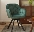 Modern Green Velvet Dining Chair Cooling Luxury Home Furniture Metal Leg for Living Room Workshop Home Bar Apartment-Wholesale