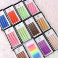 Matte False Eyelashes Mixed Lengths Colors Volume Strip Lash Extensions CC LC DD Curl Feather Style Feather False Eyelashes