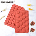 2 PCS / SET Round square Shape Waffle Cookies Silicone Mold DIY House Baking Ware Kitchen Bakeware Set