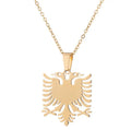 New Accessory Stainless Steel Albanian Eagle Necklace Women's Fashion Collarbone Chain Spot Wholesale