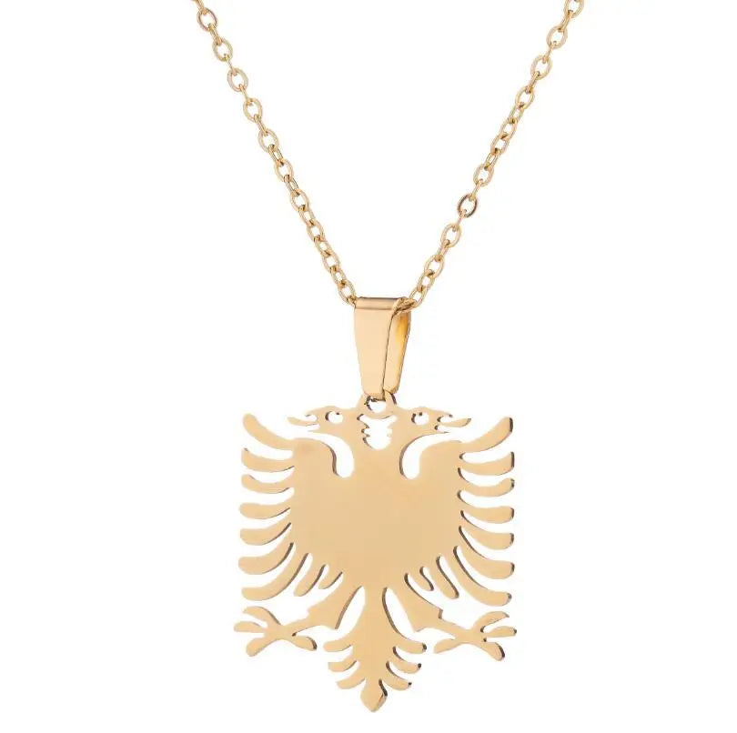 New Accessory Stainless Steel Albanian Eagle Necklace Women's Fashion Collarbone Chain Spot Wholesale