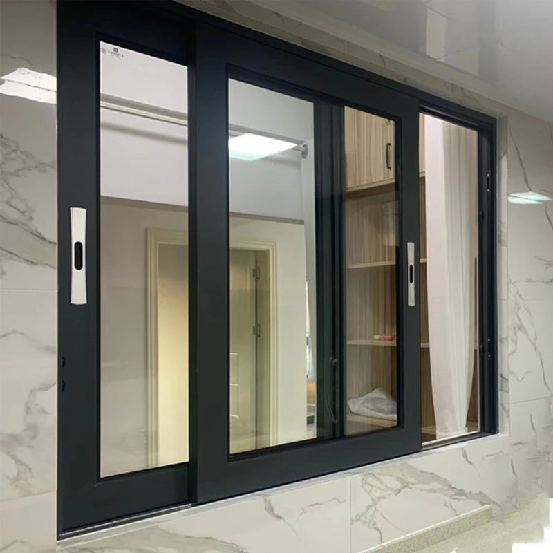 D-TOP 2023 Automatic windows and Doors Sliding Window with Inside Grill Aluminum Glass Sliding Window for Home