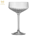 Chic Mid-Century Transparent Glassware Stemmed Cocktails Glass Sparkling Water Glasses 400Ml