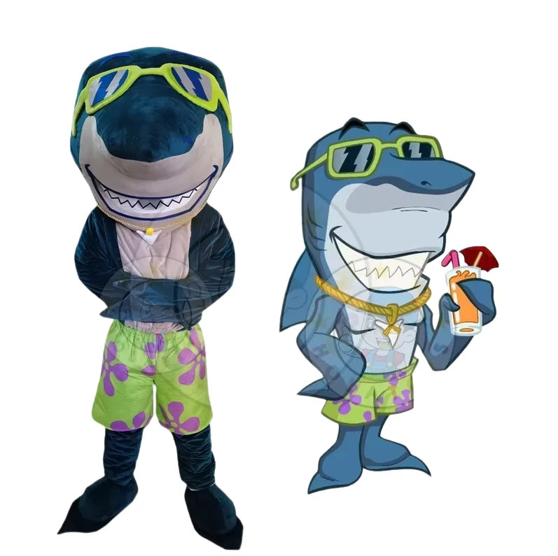 HOLA Shark Animal Mascot Costumes-Customizable Unisex Adult Size XL for Carnival/Holiday Events