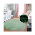 Modern Glow in the Dark Mats Area Floor Rugs Green Star Pattern Soft Decorative Luminous Carpet Kids Play Mat