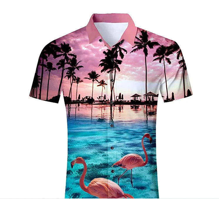 Sublimation Printing Summer Style 100% Polyester Breathable Quick Dry Full Button Short Sleeve Polo T-shirt
