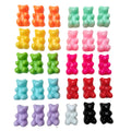 Kawaii Sweet Gummy Bear Candy Color Flatback Resin Cabochons for Headwear Earrings Pendants Accessories
