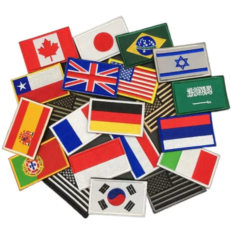 Custom Logo Embroidery Patches Small American Flag Patches Personalized Embroidery Patch for Clothes Bordado Parches
