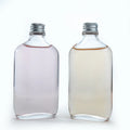 S Moon 50ml 100ml 200ml 250ml 350ml 500ml Square Flask Bottle Flat Glass Juice Bottles With Screw Lid