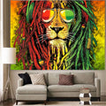 Custom Logo Psychedelic Vikings Wall Raven Mysterious Meditation Psychedelic Runes Art Wall Hanging Tapestries