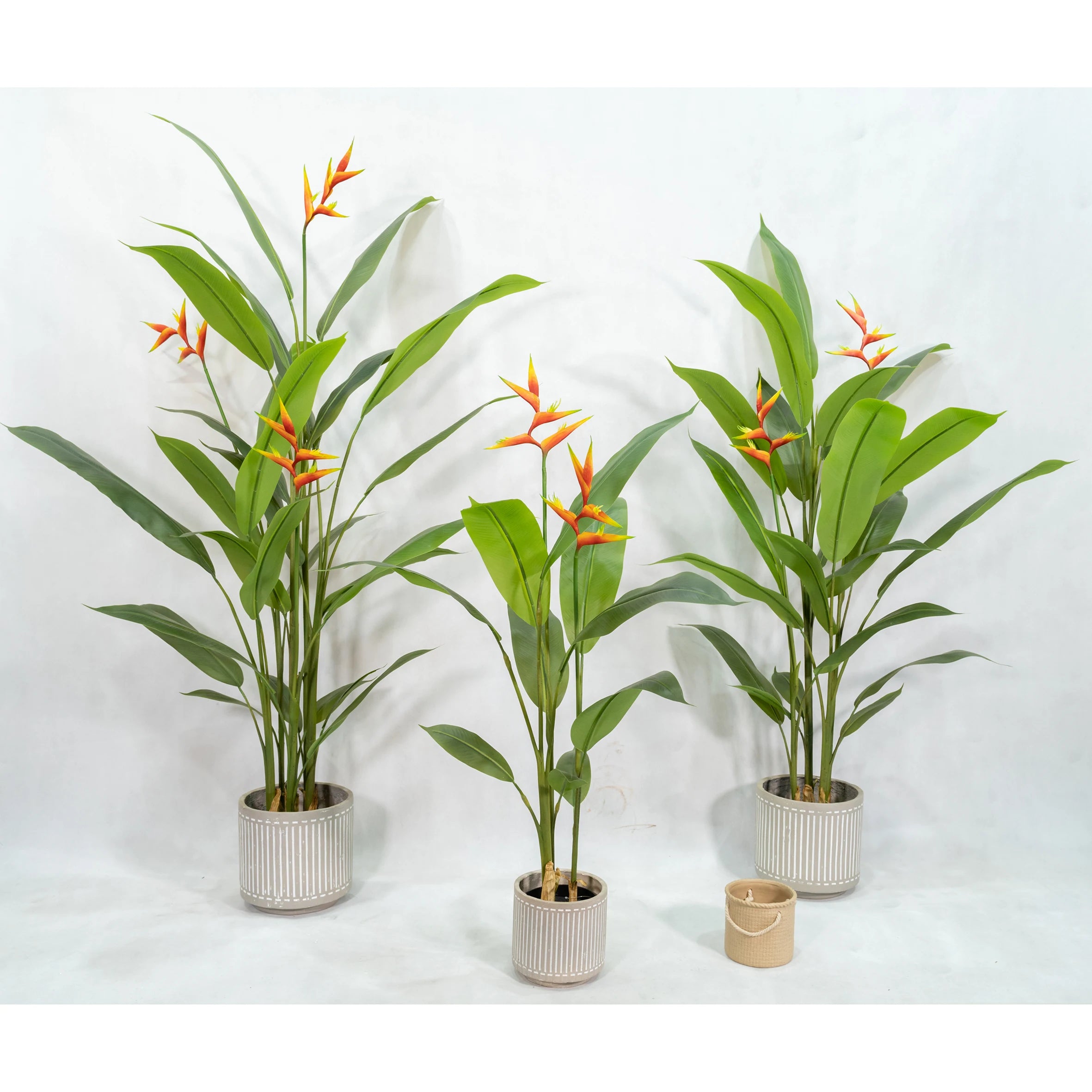 Dongguan Manufacturer Cheap Nearly Natural Faux Potted Bonsai Artificial Bird of Paradise Fake Plant Strelitzia Reginae for Sale