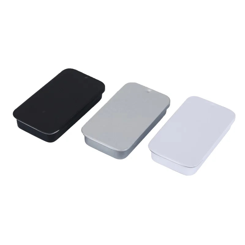 80*50*15mm Candy Medicine Slide Tin Push Pull  Tin Box for Tablet Mint Ointment Toothpick Cotton Swab Band Aid Portable Storage