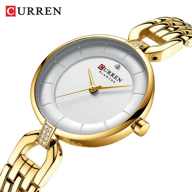 CURREN 9052 Women Watch Luxury Rhinestone Bracelet Quartz Women Watches Charming Ladies Stainless Steel Gift Clock Montre Femme