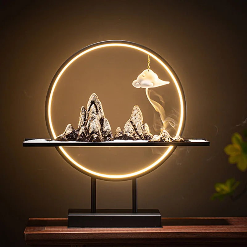 2024 Cones Backflow Tower Accessories Colorful Bullet Shape Rose Jasmine Natural Sandalwood Ceramic Statue Incense Burner