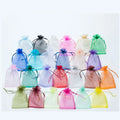 Organza Gift Bags Screen Printing Drawstring Pouch Moisture Proof Organza Gift Bags