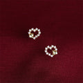 2025 Newest 5a Cubic Zircon Small Heart Gold Plating Stud Earrings