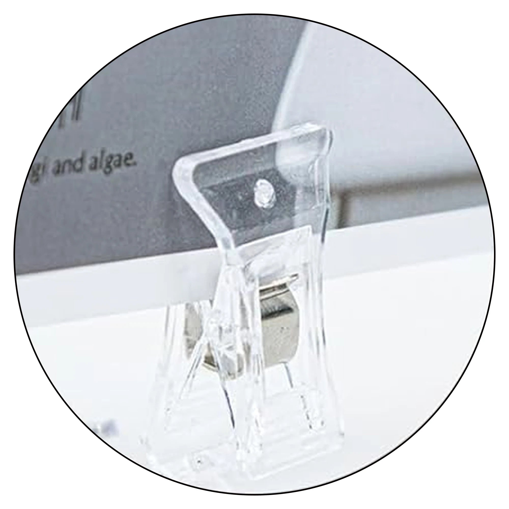 Double Sided Sign Clips Sign Display Mini Clip Clear Rotatable Merchandise Clip Supermarket Promotion Price Holder