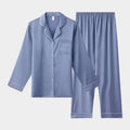 Satin Pajama Set for Women 2 Piece Silk Sleepwear Long Sleeve Loungewear Button-down Pajamas Set