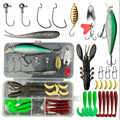 25/26/78pcs Mixed Fishing Lure Kit Soft and Hard Bait Kit Minnow Metal Jig Spoon Combo Accessories with Box for Bass Pike Crank MegaBDM