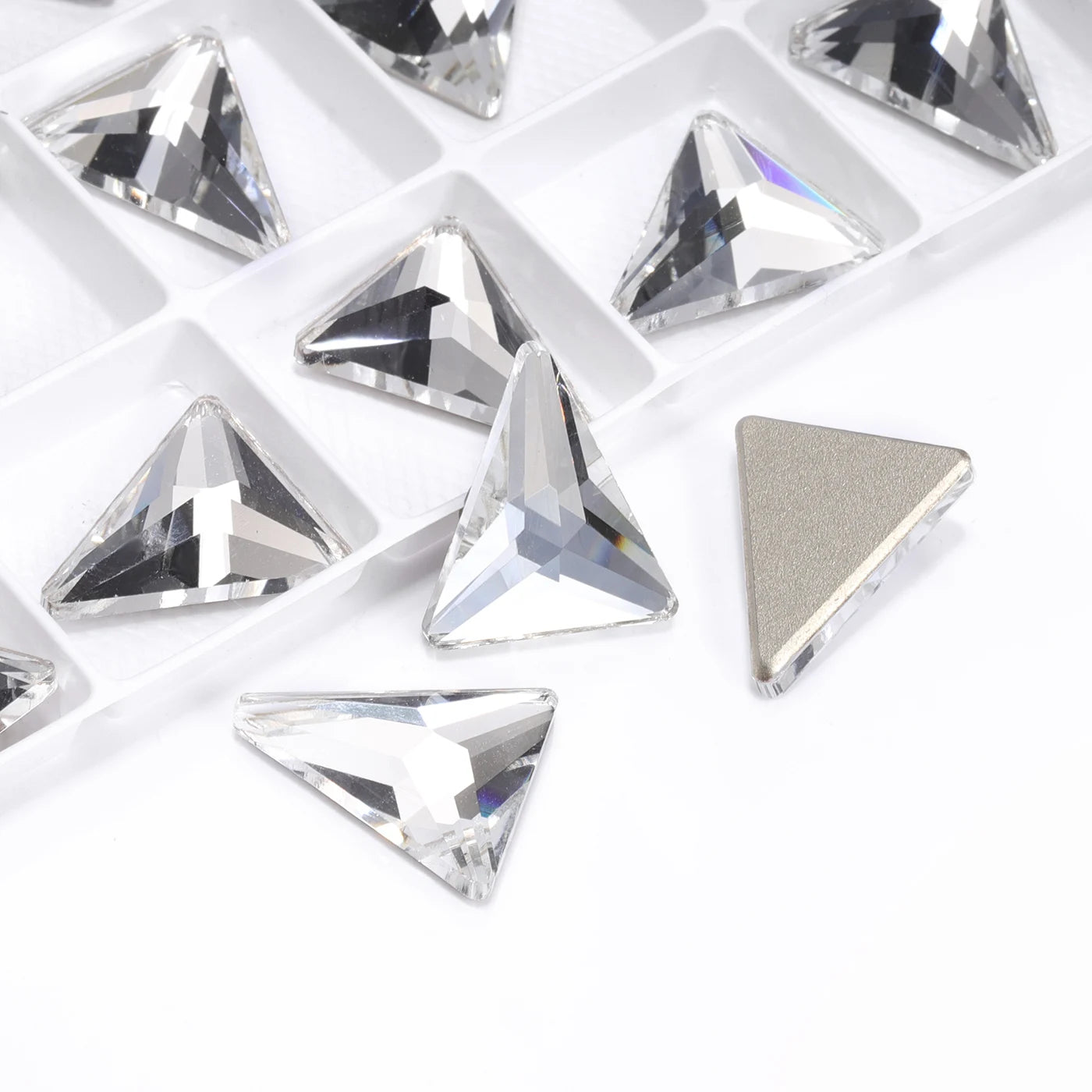 Derlta FlatBack Bevel Stone Glass Crystal AB Flat Back Coloful Rhinestones Buttons for Bouquet Rhinestones
