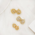 18K Gold Plated Children's Hollow Ball Zircon Pendant Charms Jewelry Findings & Components Necklace Making