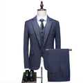 Men's Suits Three-piece One-button Wedding Suit Business Office SuitJacket + Vest + Pants