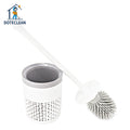 2025 Soft TPR Bathroom Cleaning Brush Set with Holder Plastic Toilet Silicon Brush for Effective Cleaning