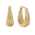 Nagosa Wholesale Jewelry 925 Sterling Silver Earrings Custom Gold Vermeil 18k Women Chunke Hoops