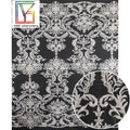 Cheap Hot Sale Customized White Bridal Sequin Lace Embroidery Handmade Heavy Tulle Beaded Lace Fabric