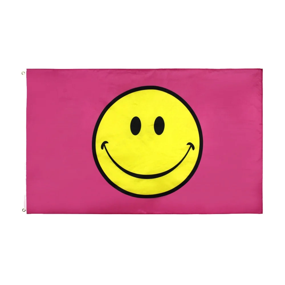 Manufacturer Custom 3x5ft Pink  Face Hanging Flags Banner Custom Printed Display Accessories