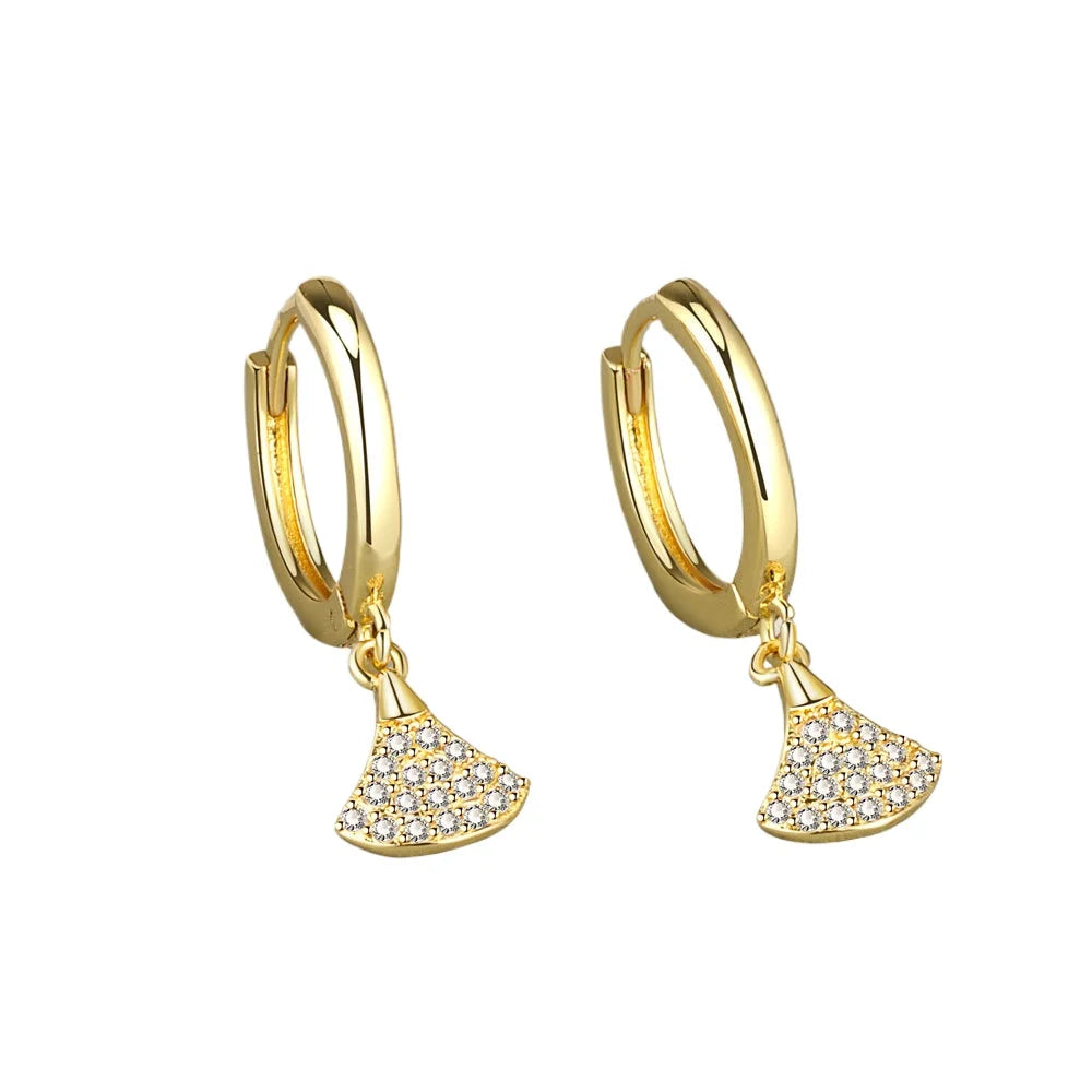 Hot Sale Gold Plated Earring for Women Jewelry Cubic Zirconia Wedding Ear Jewelry Noble Pendant