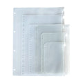 A6 Binder Cash Envelopes Pocket With Perforated Frosted Transparent Ziplock Money Envelope for Budgeting