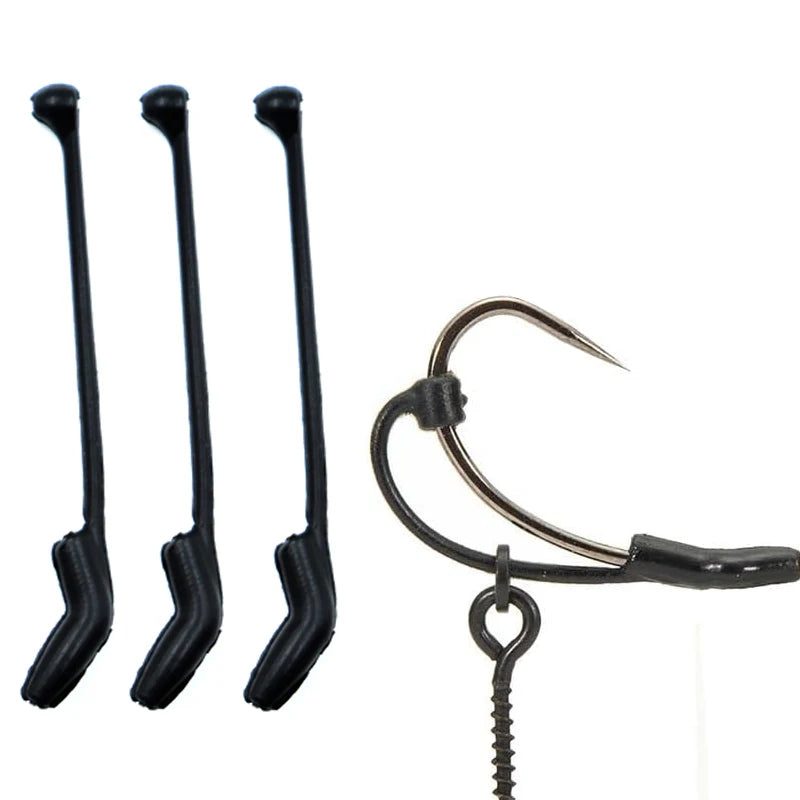Selco in Stock 10Pcs Carp Fishing Accessories Hooks Rubber D-Rig Kickers Line Aligners Sleeve Fishing End Tackle