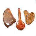 HY Customized logo Beauty Personal Care Natural Spiky Mookaite jasper Gua Sha Manufacturer Spiky Guastone