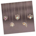 Female Simple Dainty Necklace 12 Constellations Magic Stone Pendant Necklace Light Luxury Zoadic Necklace