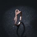Wholesale Simple Design Jewelry Silver Open Adjustable  Bowknot Rings for Women