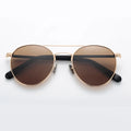 Retro Metal Double Bridge Square Unisex Polarized Sunglasses UV400 Fashion Shades