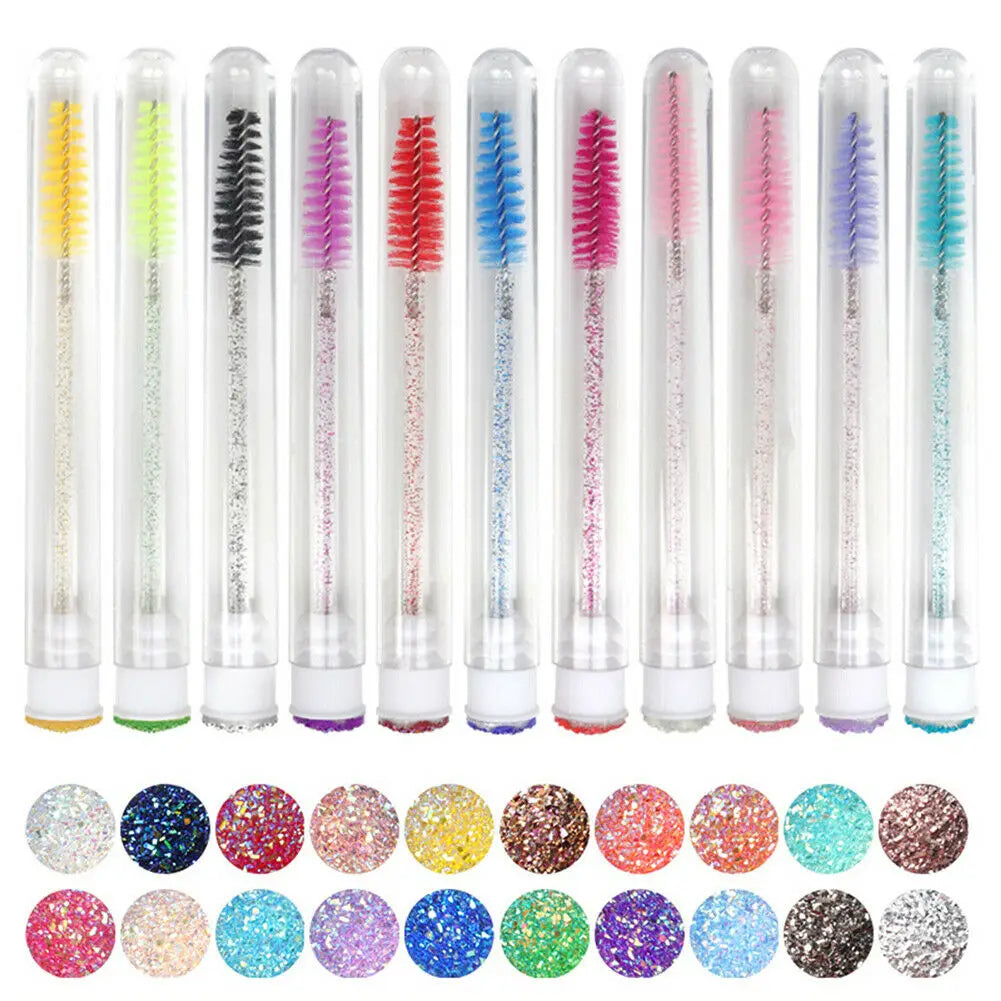 Wholesale Hot Sale Retractable Portable Eco-Friendly Eyelash Makeup Brushes Colorful Eyelash Spoolie Cover Private Label