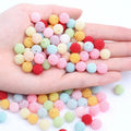 Loose Beads Wholesale 10mm 12mm 15mm ABS Round Acrylic Bayberry Imitation Pearl Beads
