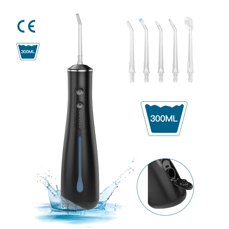 Hot Sales 300ml Waterproof Portable Tooth Cleaner Cordless Tooth Care Dental Flosser Water Jet Ipx7
