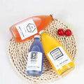 Safty plastic cap 260ml 520ml frosted juice bottle container glass milk water bottle